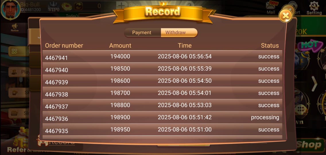 3 Patti Ludo Dragon Withdraw Proof