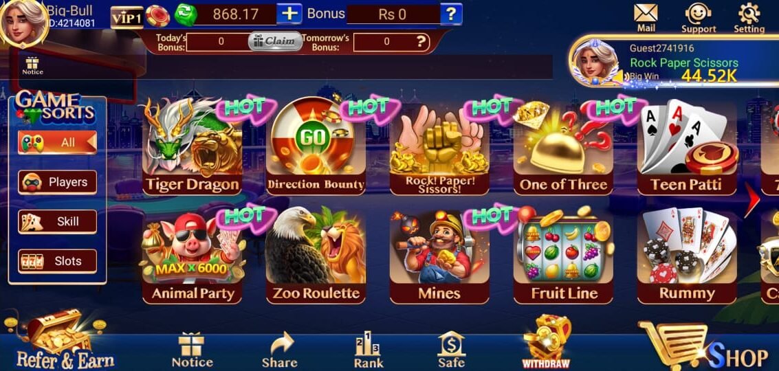 3 Patti Lucky Blue Banner